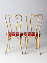 antique painted bentwood chairs pair