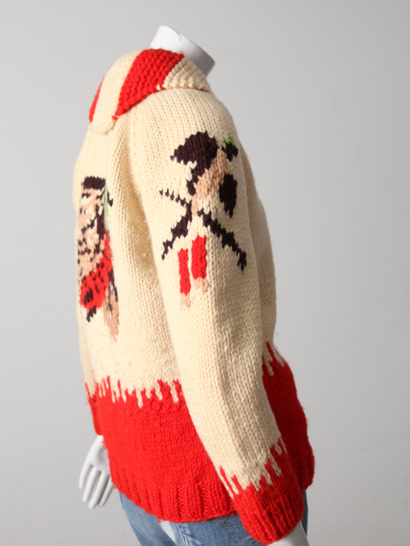 vintage cowichan style sweater
