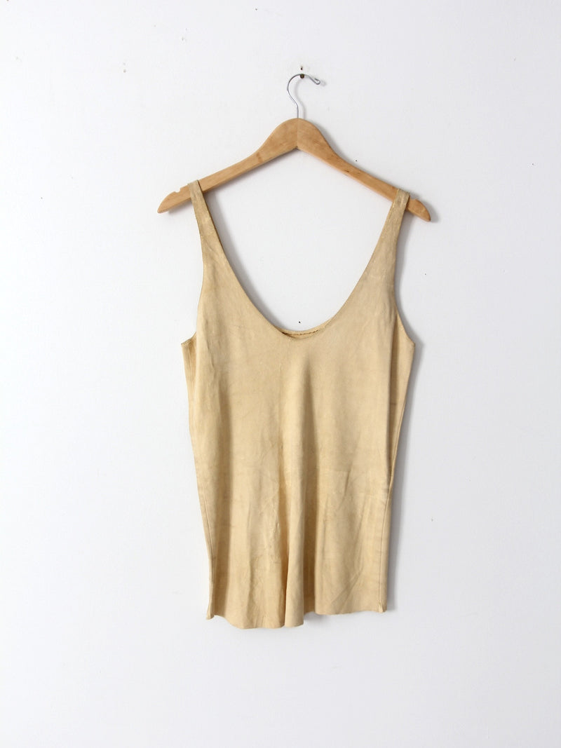 vintage boho suede tank top