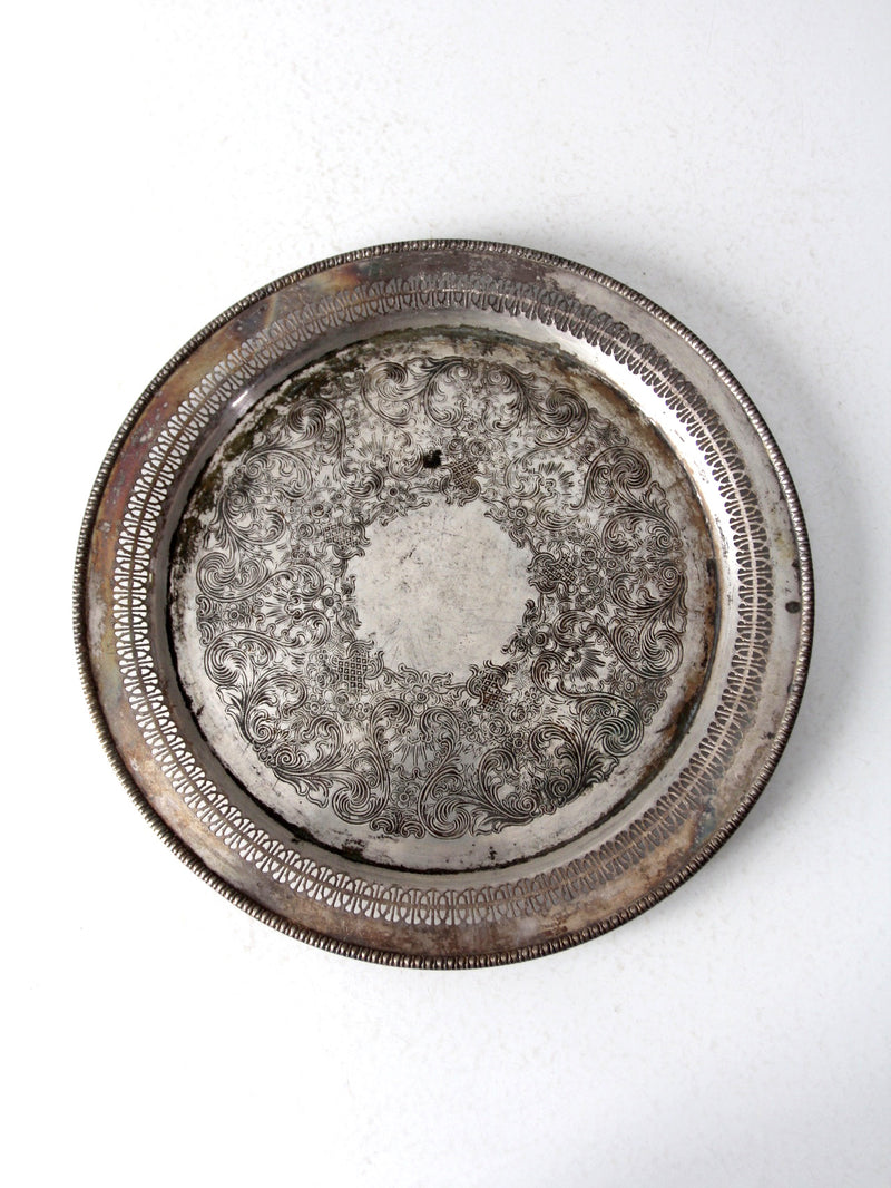 vintage WM Rogers silver plate tray