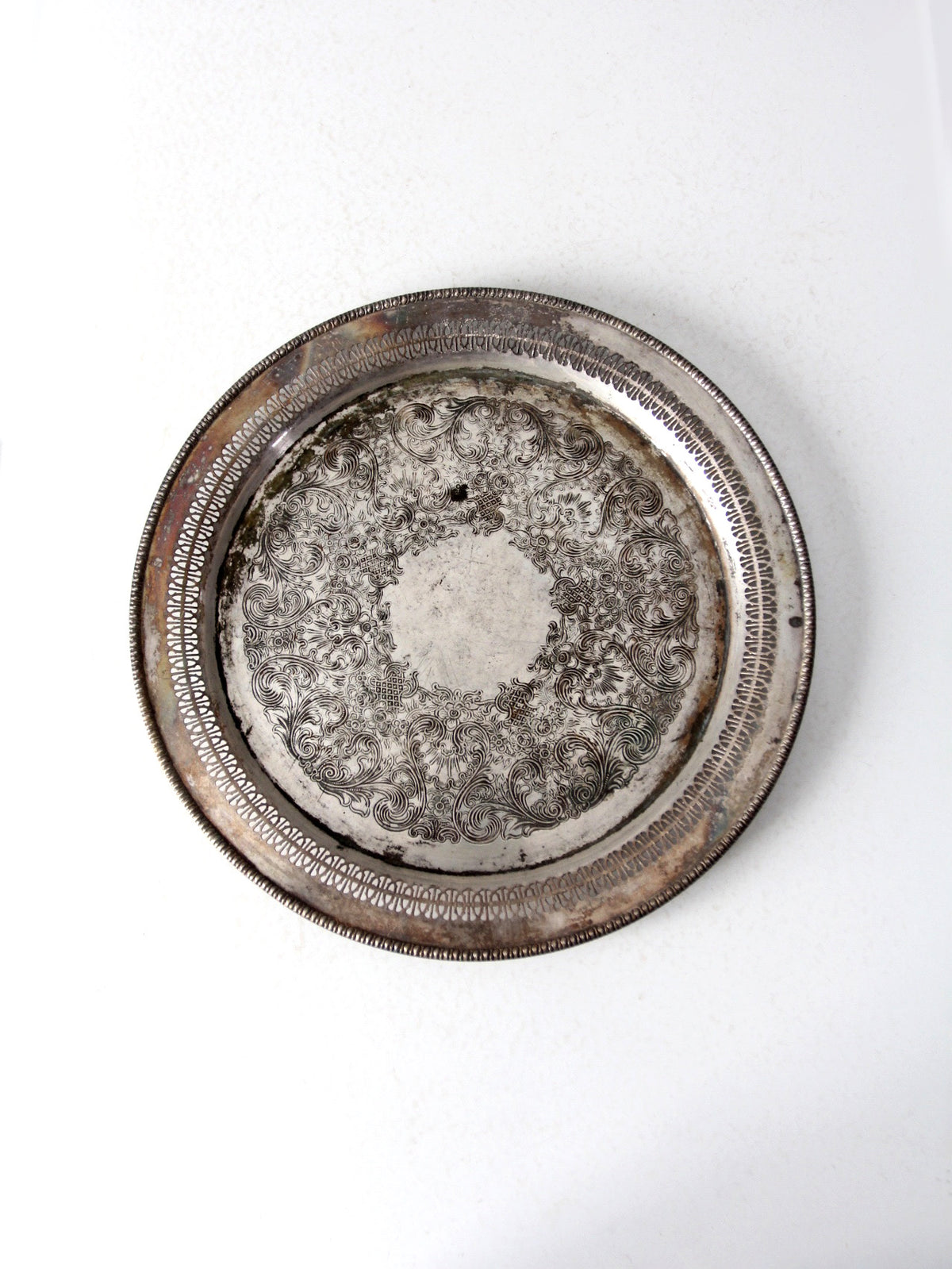 vintage WM Rogers silver plate tray