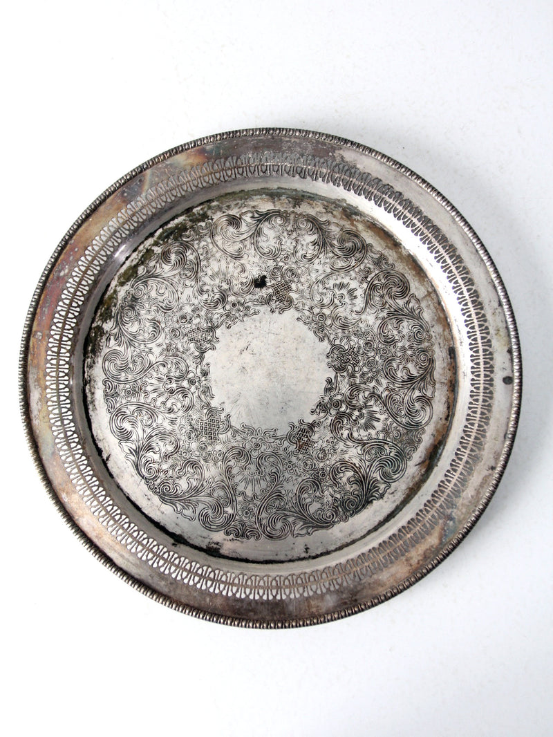 vintage WM Rogers silver plate tray