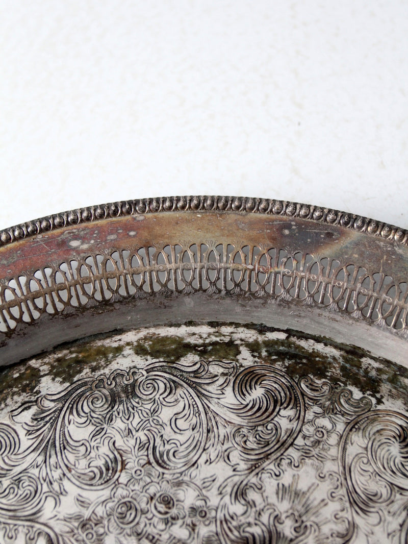 vintage WM Rogers silver plate tray