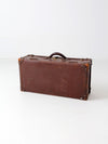 vintage brown leather suitcase