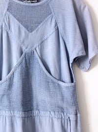 vintage 80s cotton mesh dress