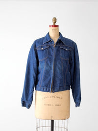 vintage 70s Montgomery Ward denim jacket with blanket lining