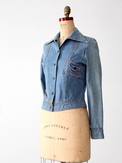 vintage 70s fitted denim jacket