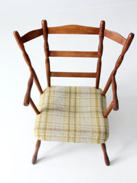 vintage fan back upholstered armchair