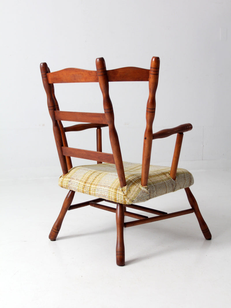 vintage fan back upholstered armchair