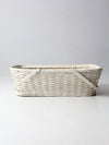 antique white wicker basket