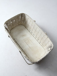 antique white wicker basket