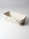 antique white wicker basket