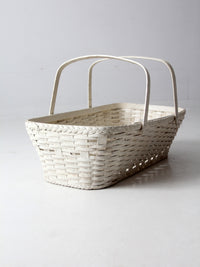 antique white wicker basket