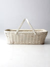 antique white wicker basket