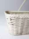 antique white wicker basket