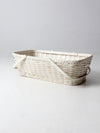 antique white wicker basket