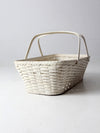 antique white wicker basket