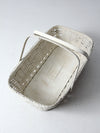 antique white wicker basket