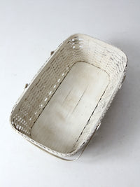 antique white wicker basket