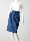 vintage 80s denim skirt