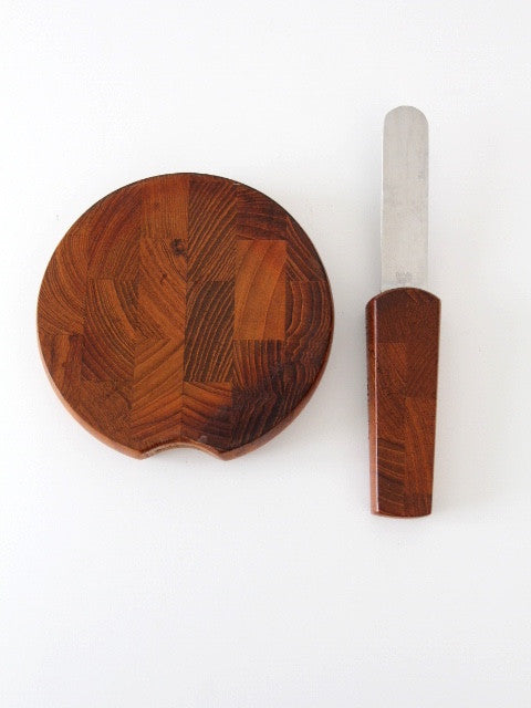 mid century Dansk cheese board set – 86 Vintage