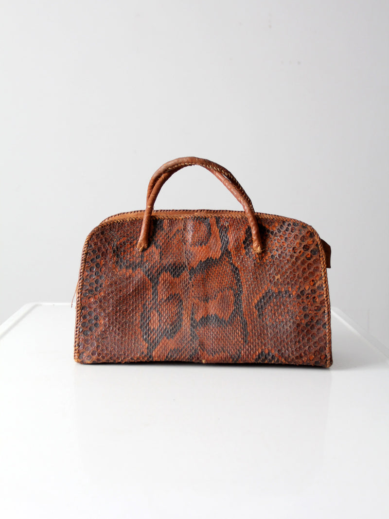 vintage snakeskin satchel