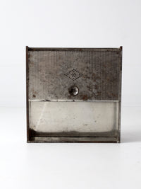 vintage metal bread box