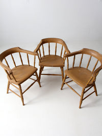 antique captain's chairs set of 3