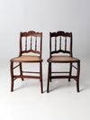 antique caned seat side chairs