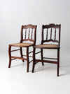 antique caned seat side chairs