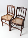 antique caned seat side chairs