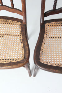 antique caned seat side chairs