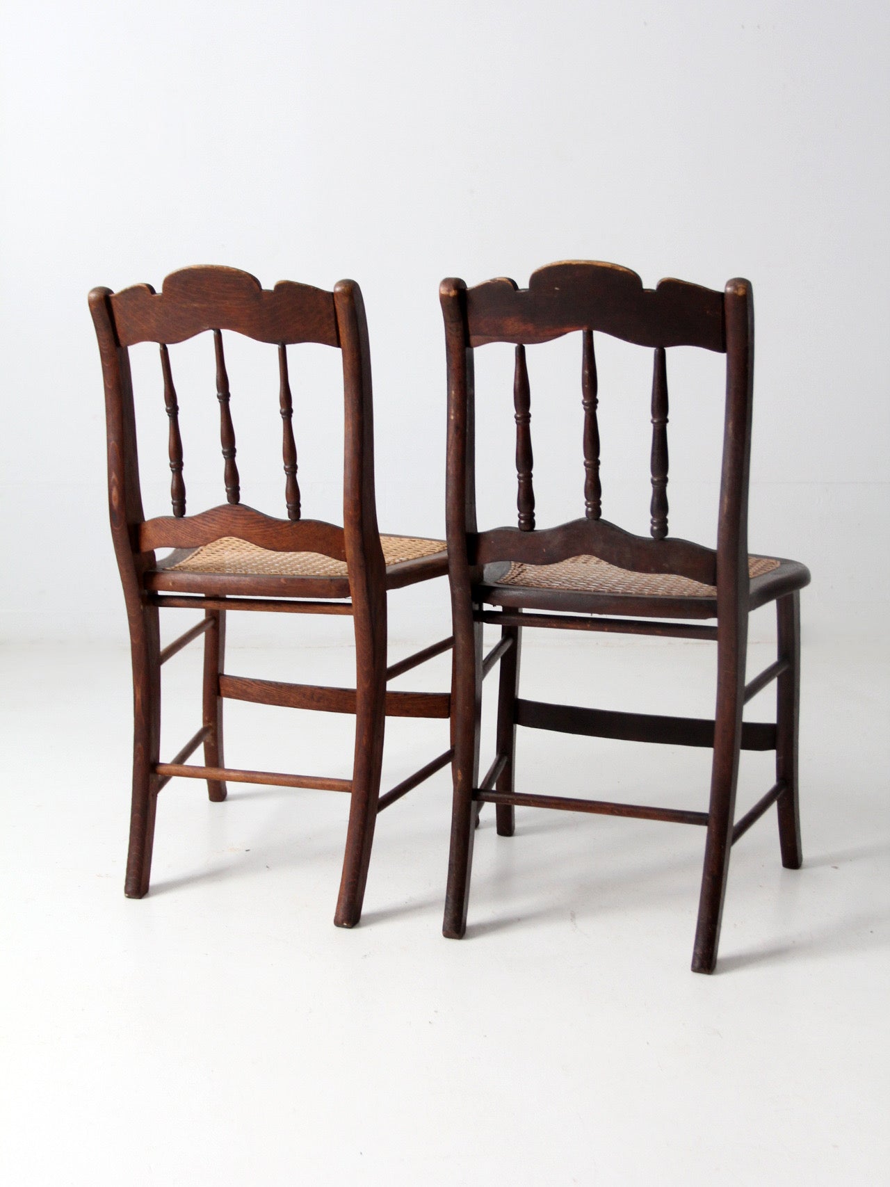 antique caned seat side chairs