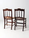 antique caned seat side chairs