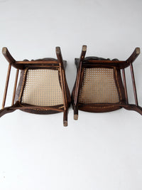 antique caned seat side chairs