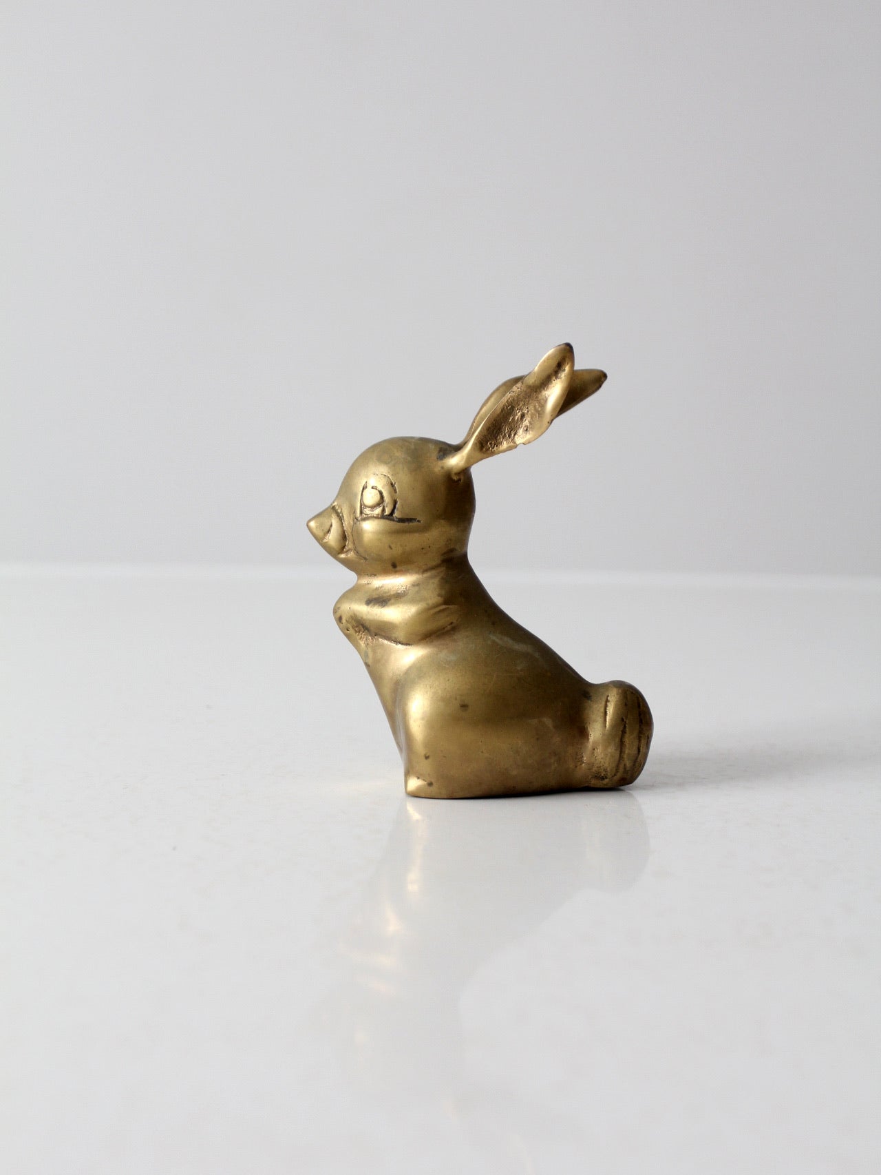 Vintage Brass Bunny Rabbit Paper Weight