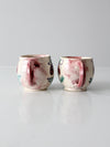 vintage studio pottery mugs pair