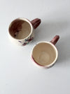 vintage studio pottery mugs pair