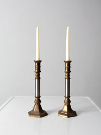 vintage candlestick holder pair