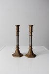 vintage candlestick holder pair