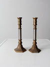 vintage candlestick holder pair