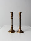 vintage candlestick holder pair