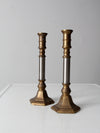 vintage candlestick holder pair