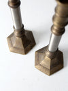 vintage candlestick holder pair