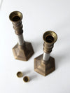 vintage candlestick holder pair