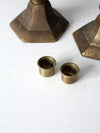 vintage candlestick holder pair