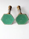vintage candlestick holder pair