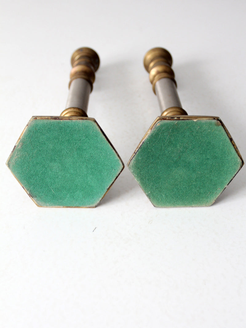 vintage candlestick holder pair