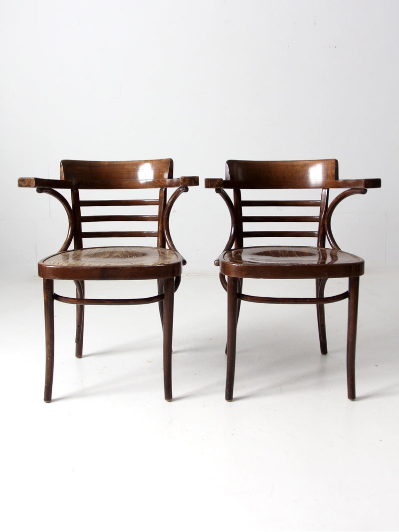 ZPM Radomsko bentwood arm chairs pair