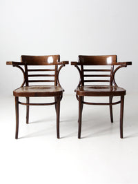 ZPM Radomsko bentwood arm chairs pair